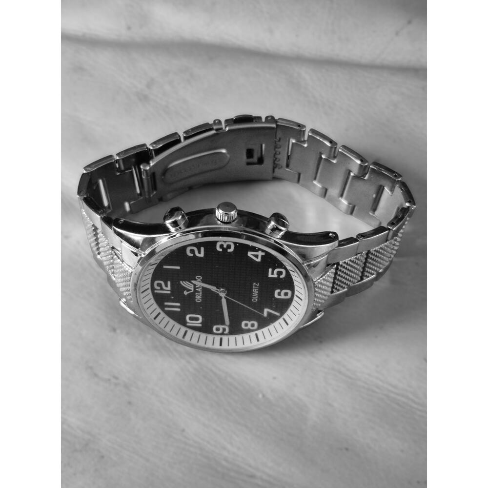 Orlando Mens Watch Distinctive Black‎ face white numerals Corp Y2K Classiccore - Picture 7 of 8
